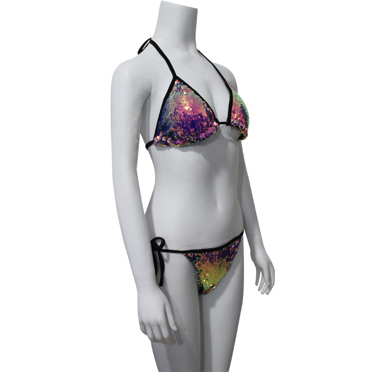 Title 8, Two Piece Women Swimsuit Triangle Bling Glitter...