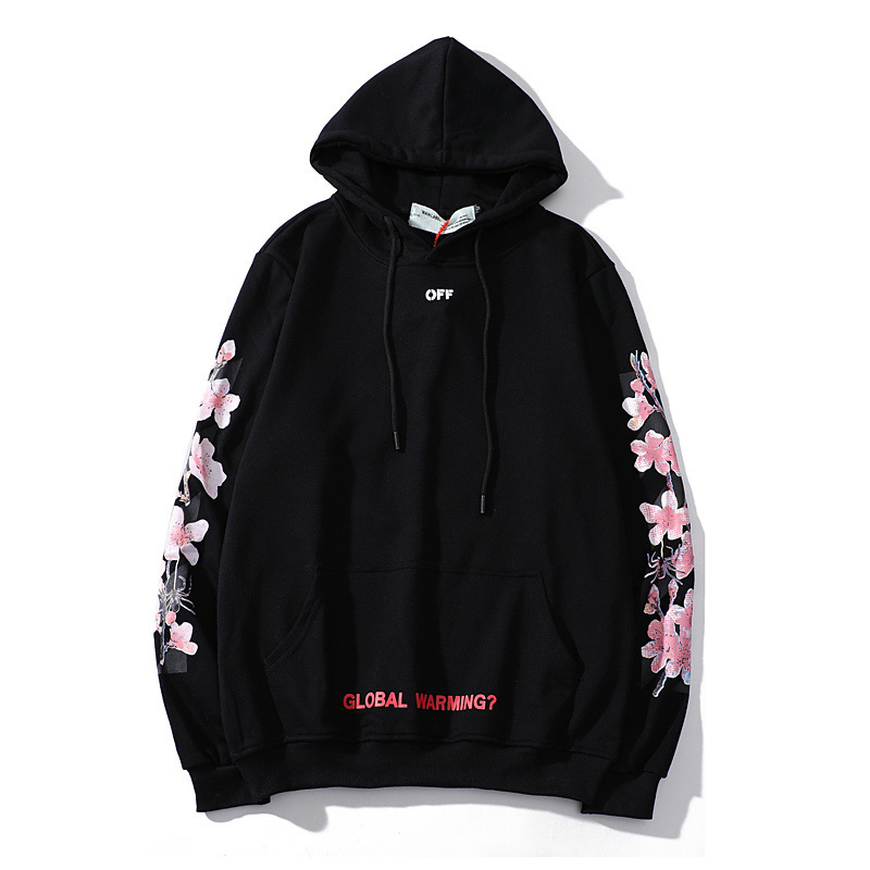 Title 2, Sakura Arrow Print Hooded Hoodie for Men and Women