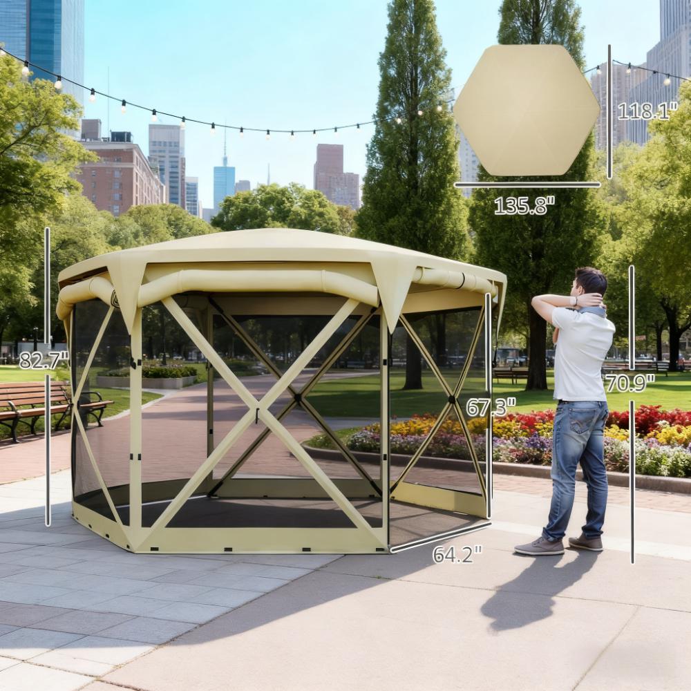 11 X 11ft Up Tent With Removable Roof Cover