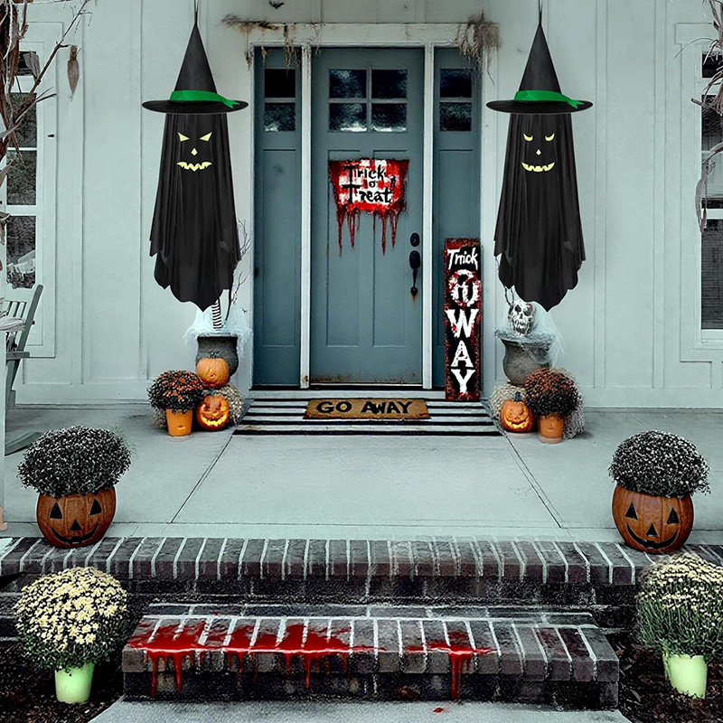 Chapeau de Sorcière Fantôme Phosphorescent Halloween — Déco Jardin 1