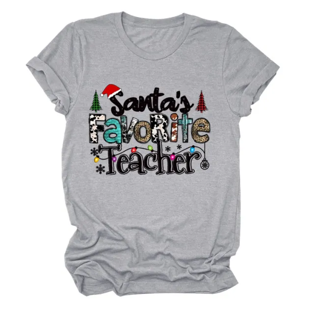 European And American Christmas Vintage Short Sleeve Light Gray Black Color - Shop at LoveMi