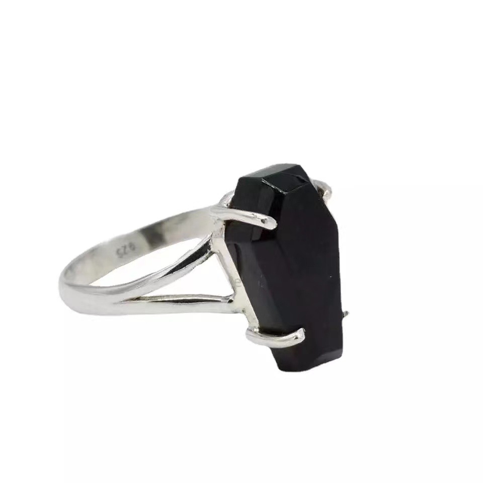 Ring Creative Style Inlaid Black Zirconium Hand Jewelry