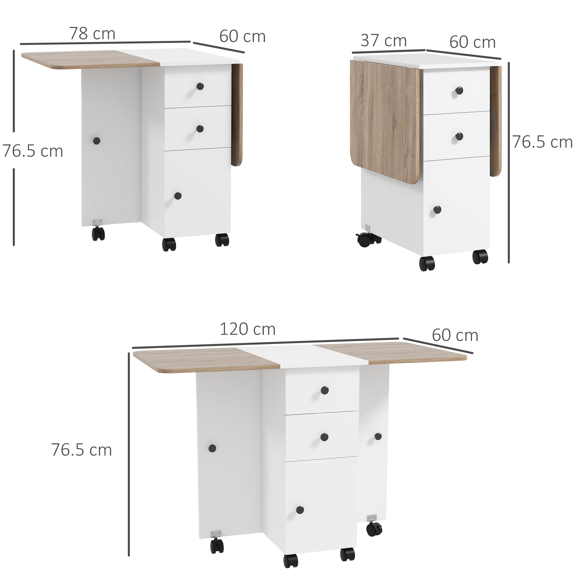 Storage Six Person Folding Dining Table — image 10