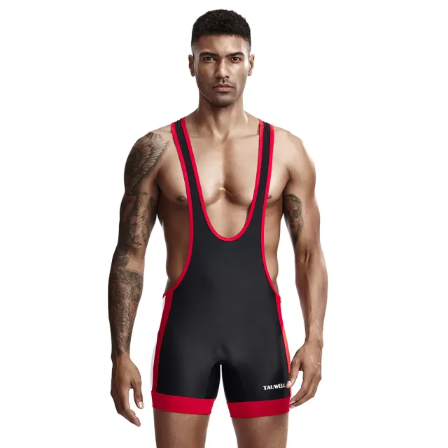 Personality Trendy Sports And Leisure One piece Vest Suit Men's Fashion Sexy Stretch One piece Swimsuit Black - Shop at LoveMi