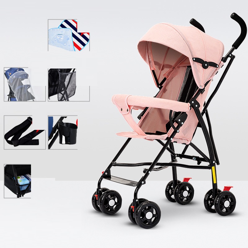 Sit And Lie Down Baby Portable Folding Simple Trolley — foto 7