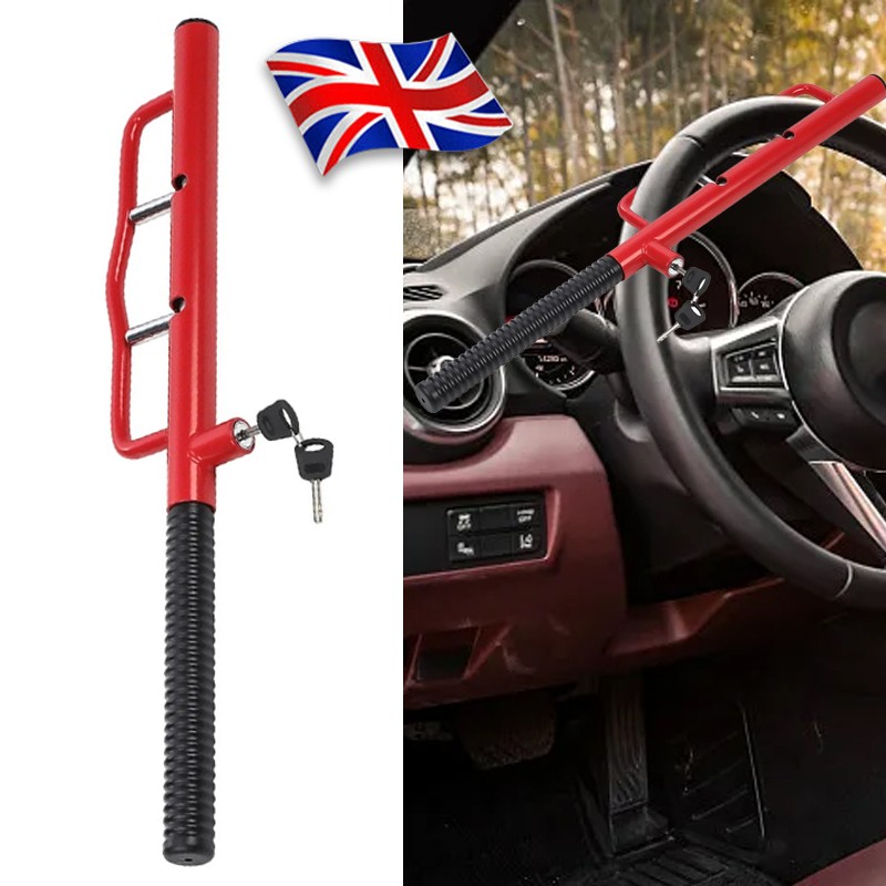 Car Steering Wheel Lock Heavy Duty Design Anti Theft Security 2 Keys UK Stock