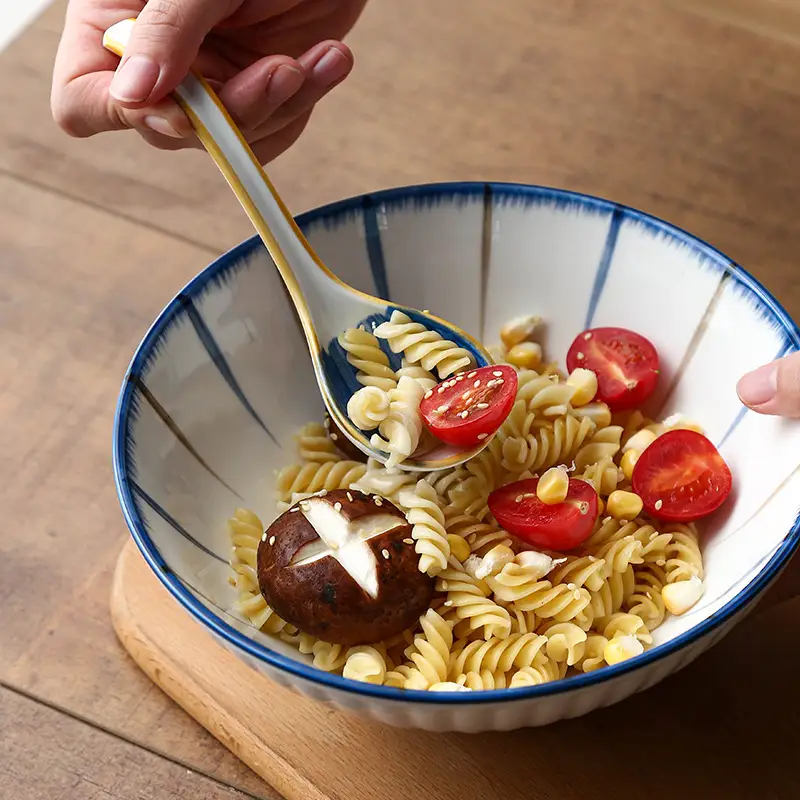 Ceramic Japanese Tableware Household Hat Noodle Bowl