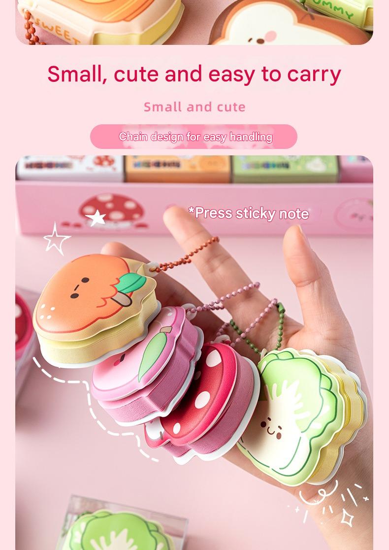 Stress-Relief Mini Sticky Notes Adorable Mini Bean-Shaped Notebook Cute And Super Cute Pocket Memo Pad 3