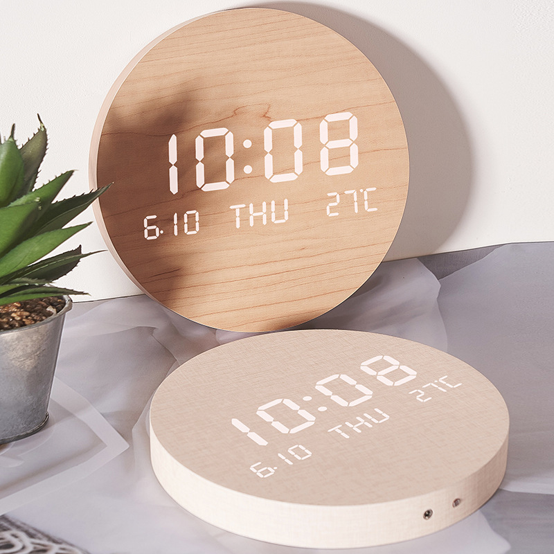 Horloge Bois Murale Créative LUMION Horloge en bois Horloge Bois Murale Créative LUMION
