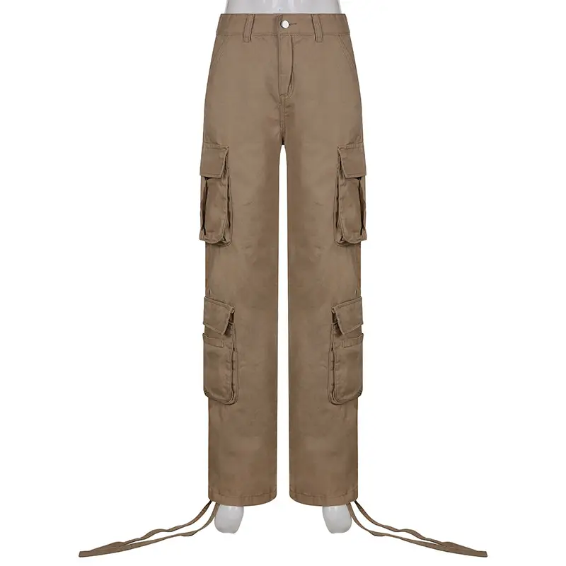 European And American New Women's Tooling Straight Trousers