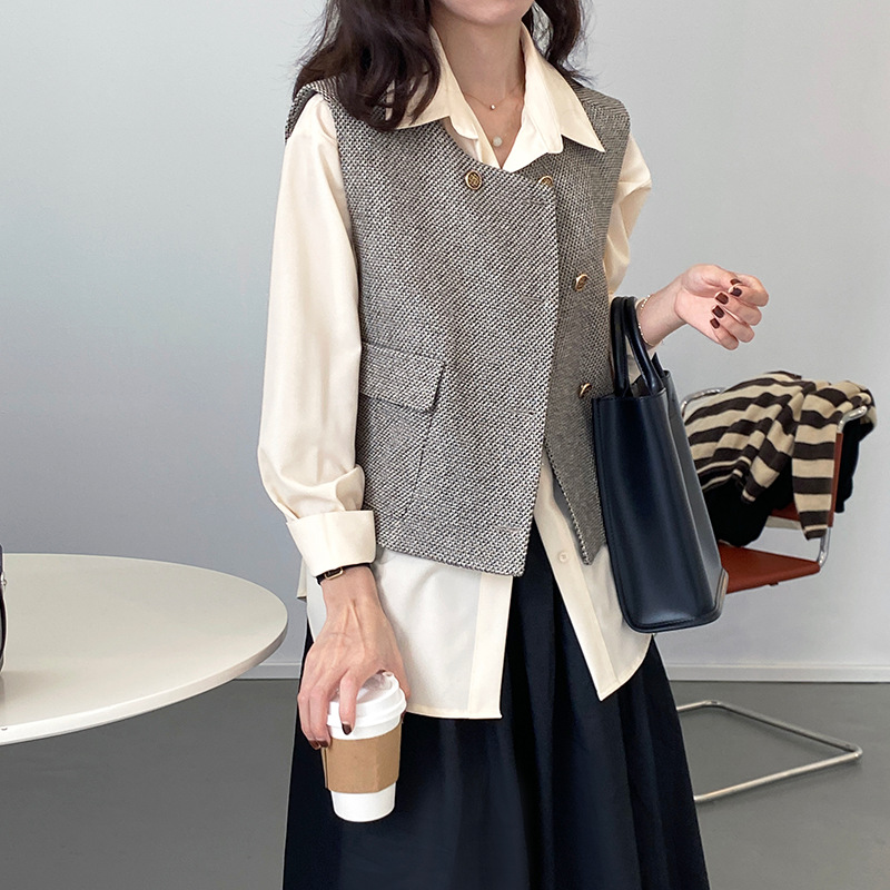 Women's Short French Fragrant Suit Vest