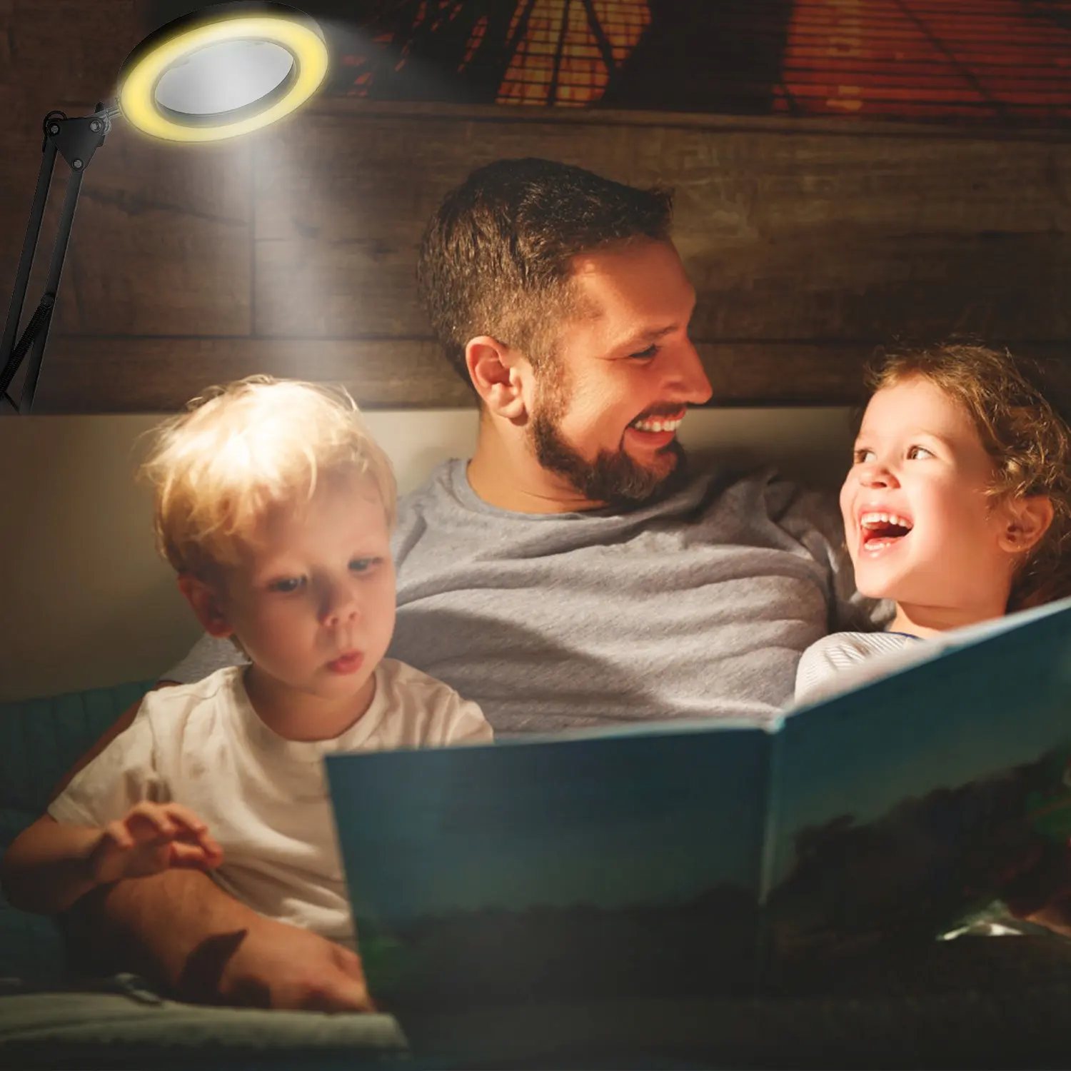 1Pack 2 In 1 LED Magnifier Desk