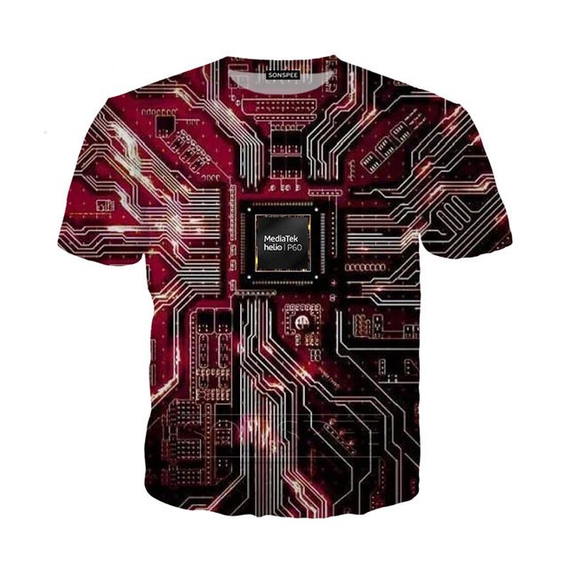 Title 13, Camiseta masculina com estampa digital 3D de pl...