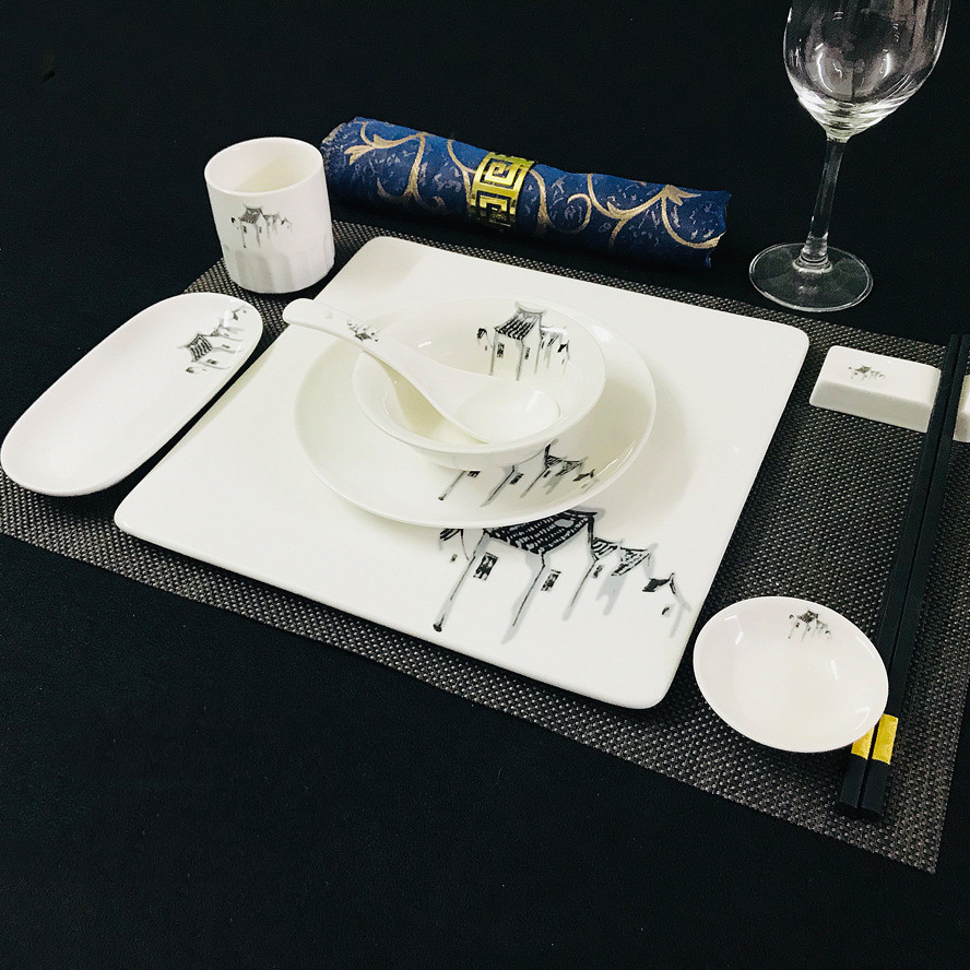 Title 10, Chinese Restaurant Hotel Set Table Ceramic Dish...