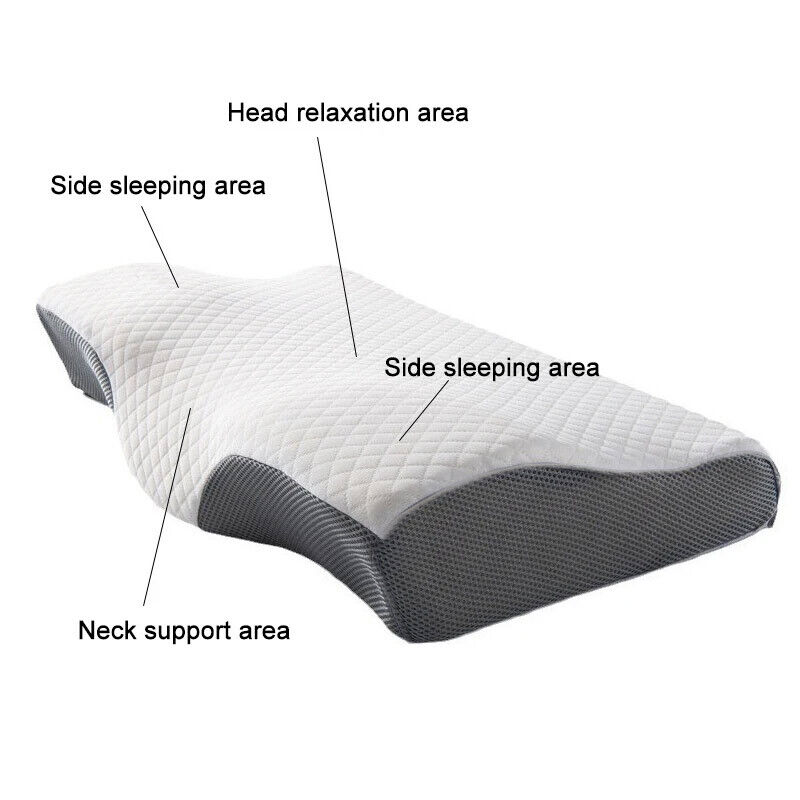 Contour Memory Foam Pillow For Neck Shoulder Pain Relief Sleeping Side Sleeper