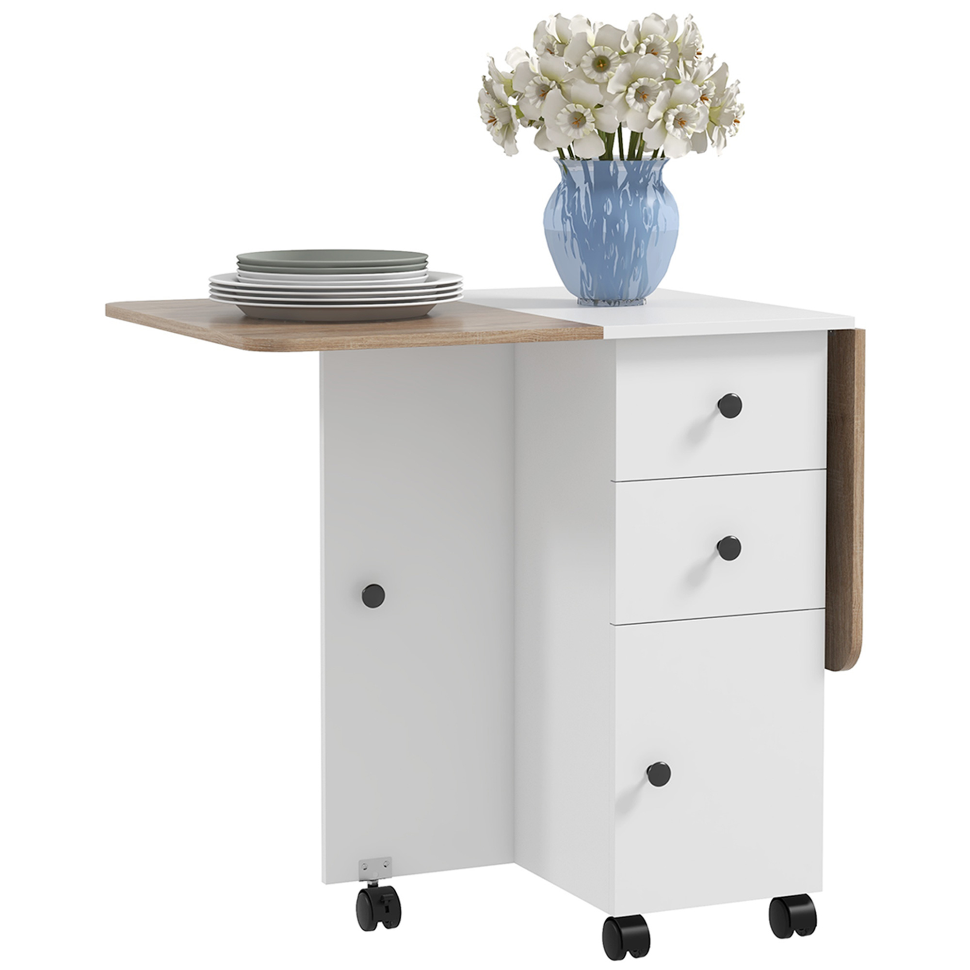 Storage Six Person Folding Dining Table