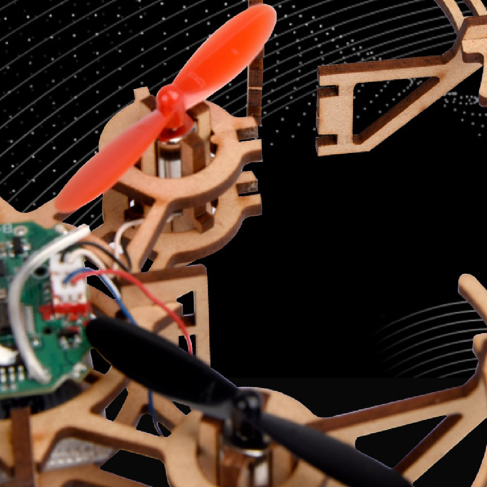 Drone Jouet en Bois Télécommandé — Puzzle 2.4GHz à Monter 3