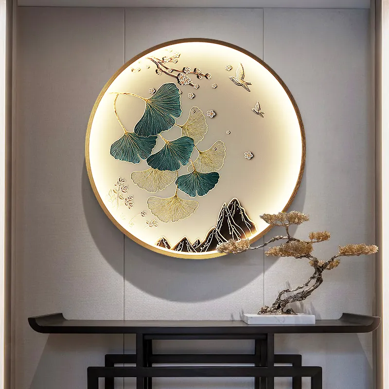 Three Dimensional Relief Entryway Decorative Painting Lamp
