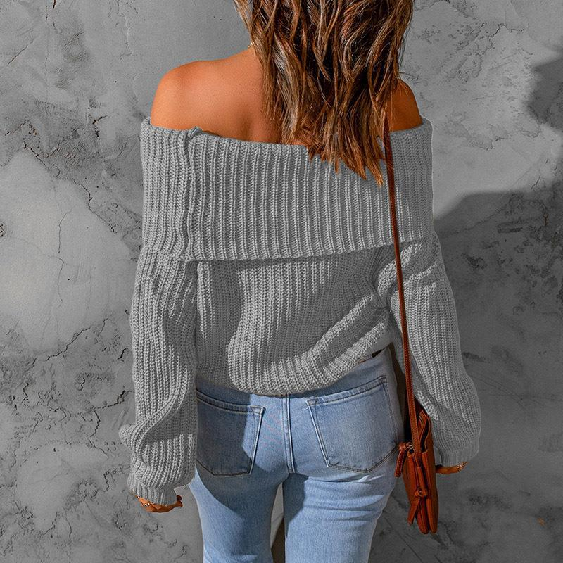 Title 17, Autumn And Winter One-shoulder Off-the-shoulder...