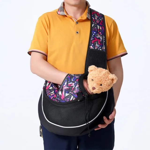 Carrying Pets Bag Women Outdoor Portable Crossbody Bag For Dogs Cats Pet Products Purple - Shop at LoveMi