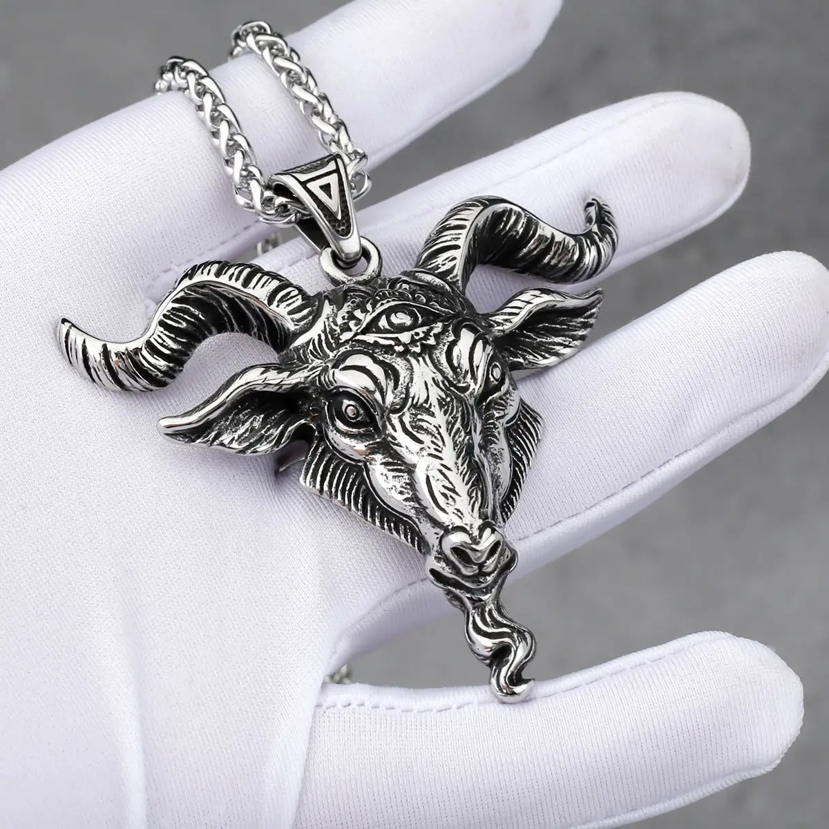 Demon Eye Stainless Steel Pendant Necklace