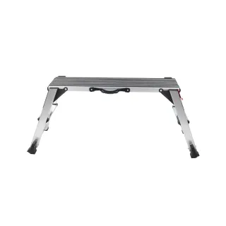 Folding Work Platform, Aluminum Drywall Stool Ladder, 660 Lbs Load Capacity Heavy Duty Work Bench W Non-Slip Feet, Ideal For Washing Vehicles, Cleaning, Painting, Decorating