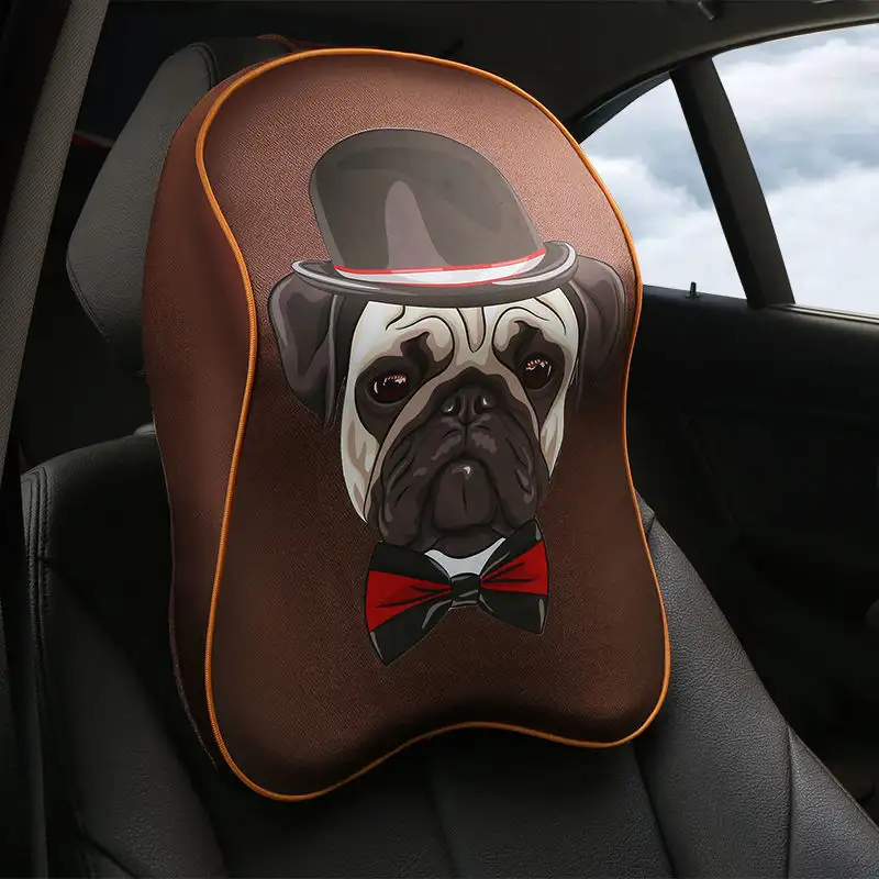 Memory Foam Car Neck Pillow Large Lumbar Support Set
