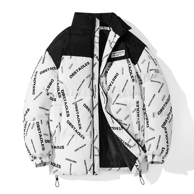 Men's Stand Collar Loose Down Cotton Jacket