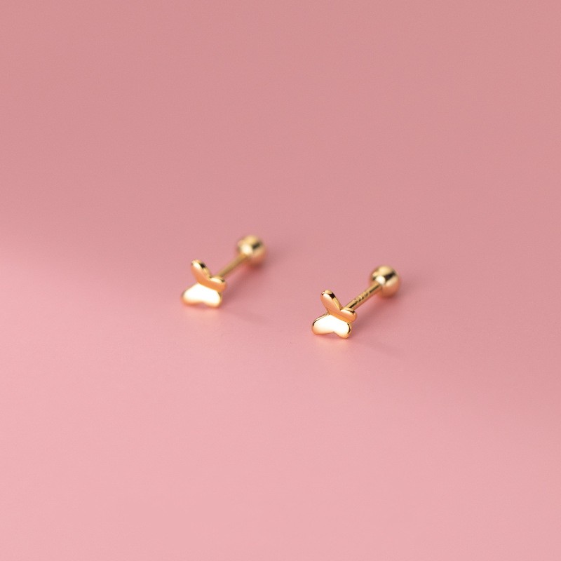 S925 Silver Ear Nail Simple Temperament Thread