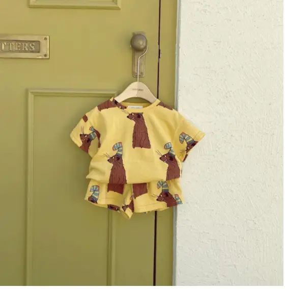 Children's Clothing Short-sleeved Boys And Girls Toddler Shorts Set Baby Two-piece Suit