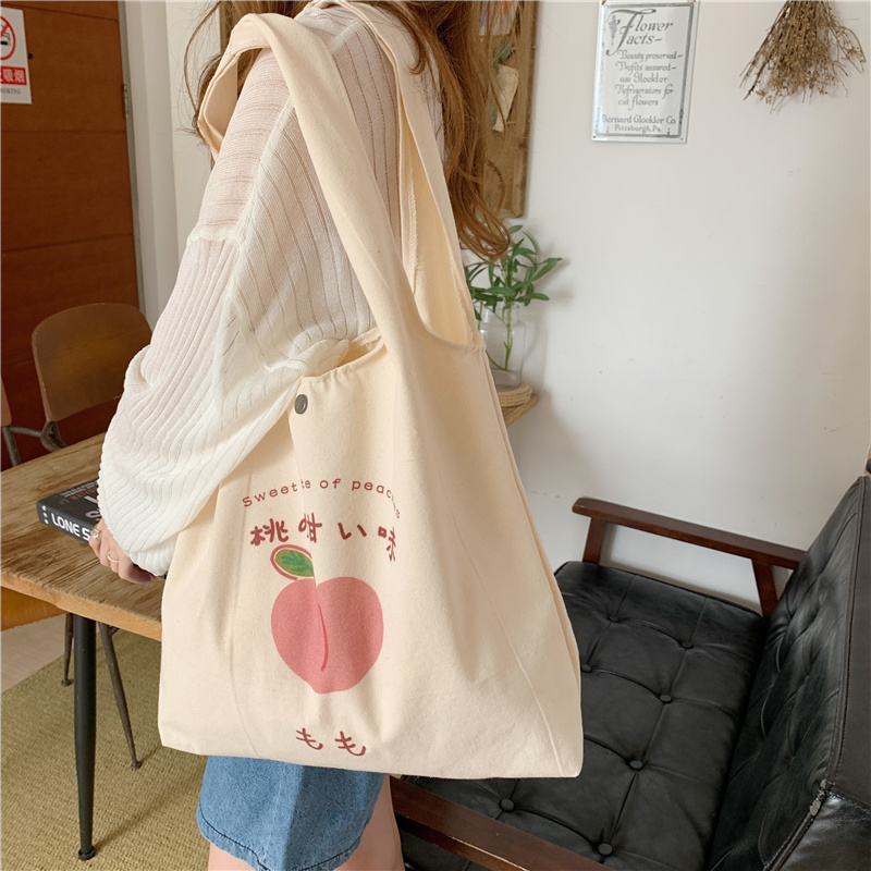 Peach Print Shoulder Bag Japanese Cute