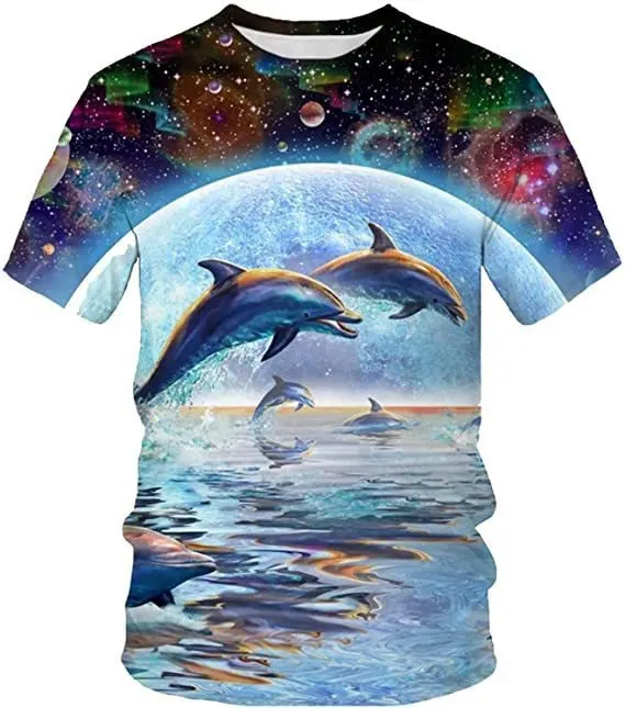 Digital Printed Ocean Short Sleeves Rgc231213N - Shop at LoveMi