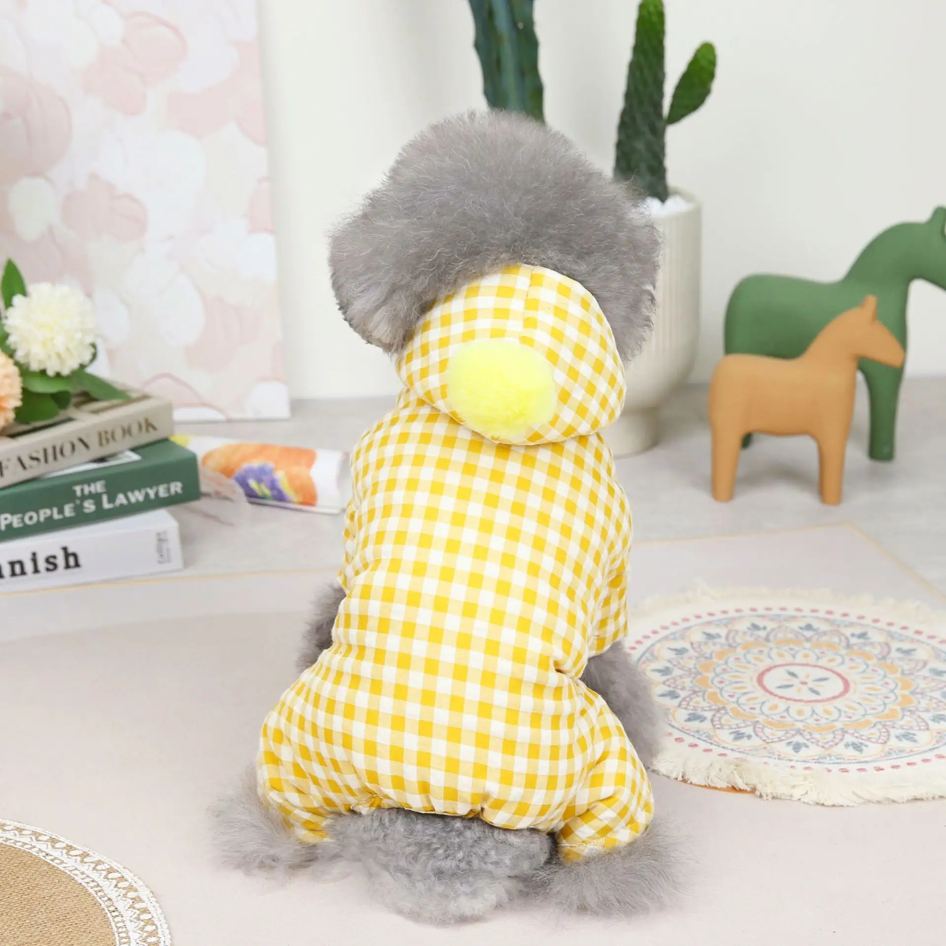 Colorful Fur Ball Four-legged Cotton Cloth Warm