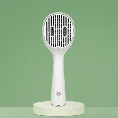 Cat Comb Dog Hair Remover Brush UVC Sterilization Pet Grooming Slicker Needle Comb Removes Tangled Self Cleaning Pet Supplies - Grey - View 1