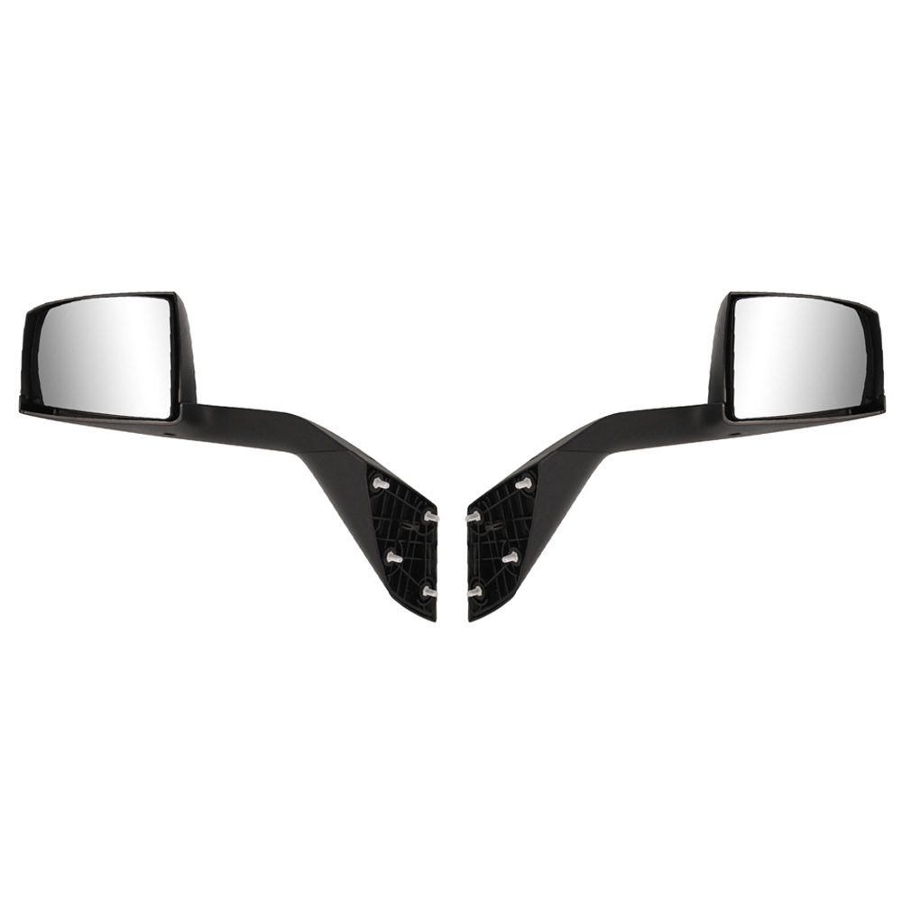 Chrome Hood Mirrors LH&RH Pair For Volvo VNL 2004-2017 With Turn Signal Lights