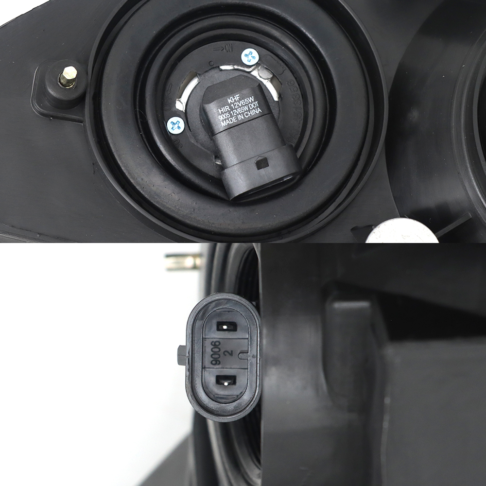 Black Headlights Assembly Compatible With International ProStar 2008-2016 Pair