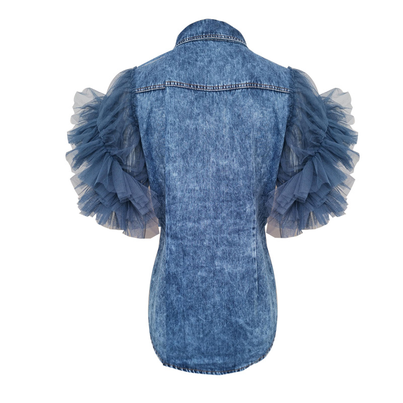 Title 6, Frayed denim jacket women