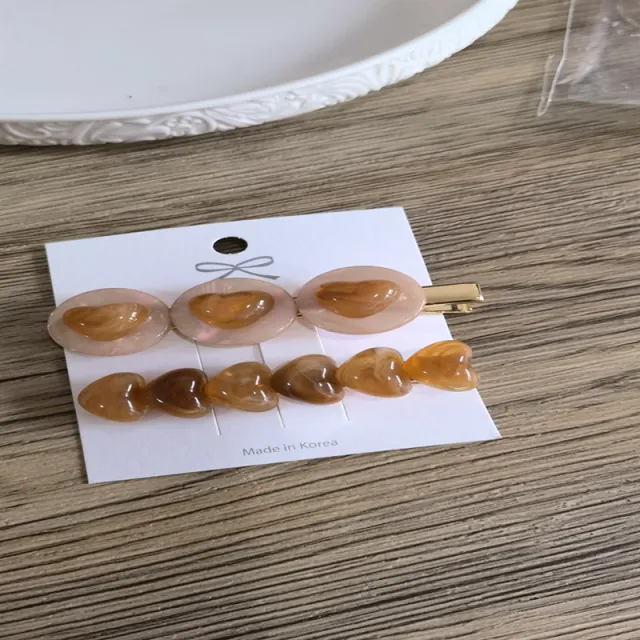 Fashion Accessories Headdress Acrylic Summer New Love Hair Clips Coffee - Shop at LoveMi