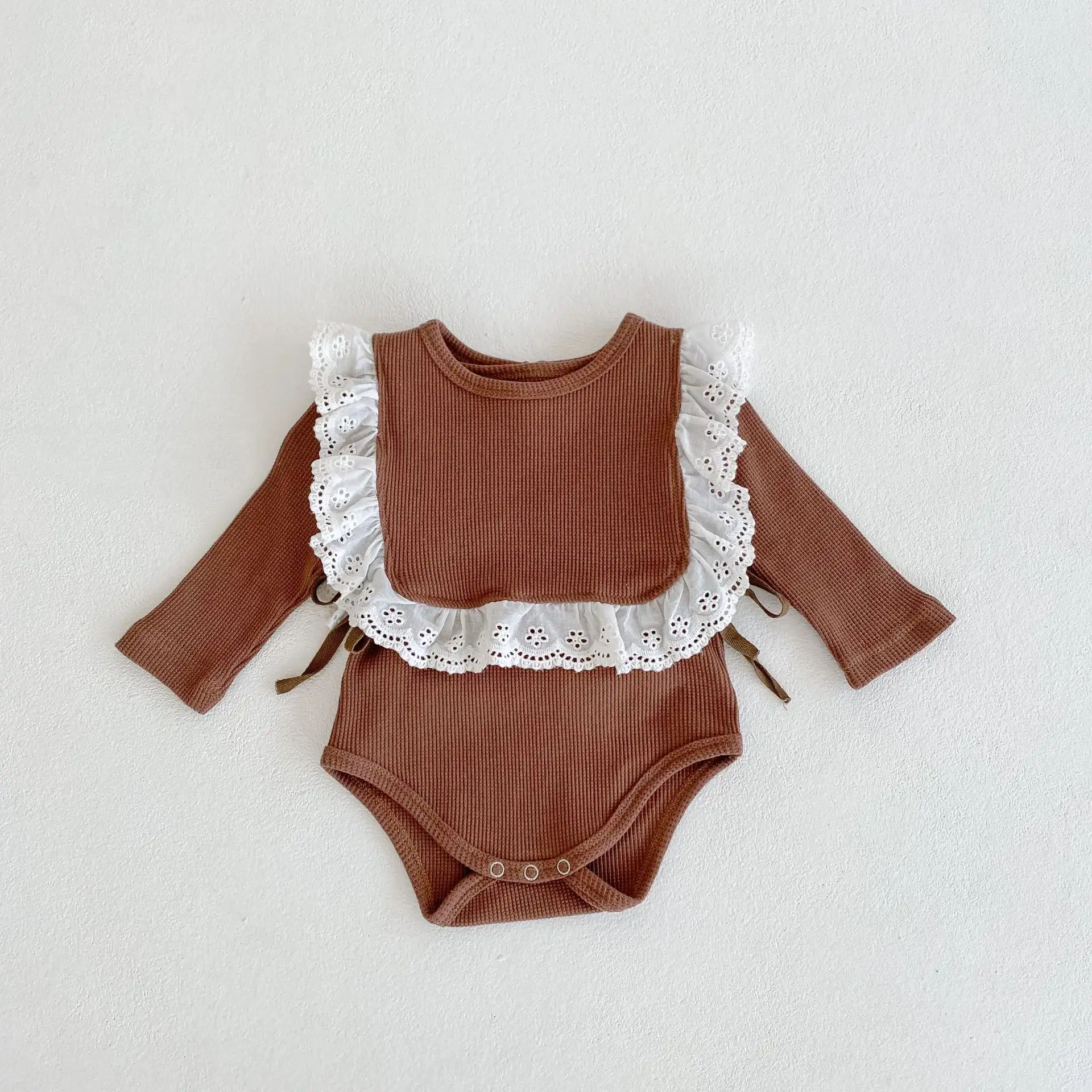 Autumn Solid Triangle Baby Solid Bodysuit