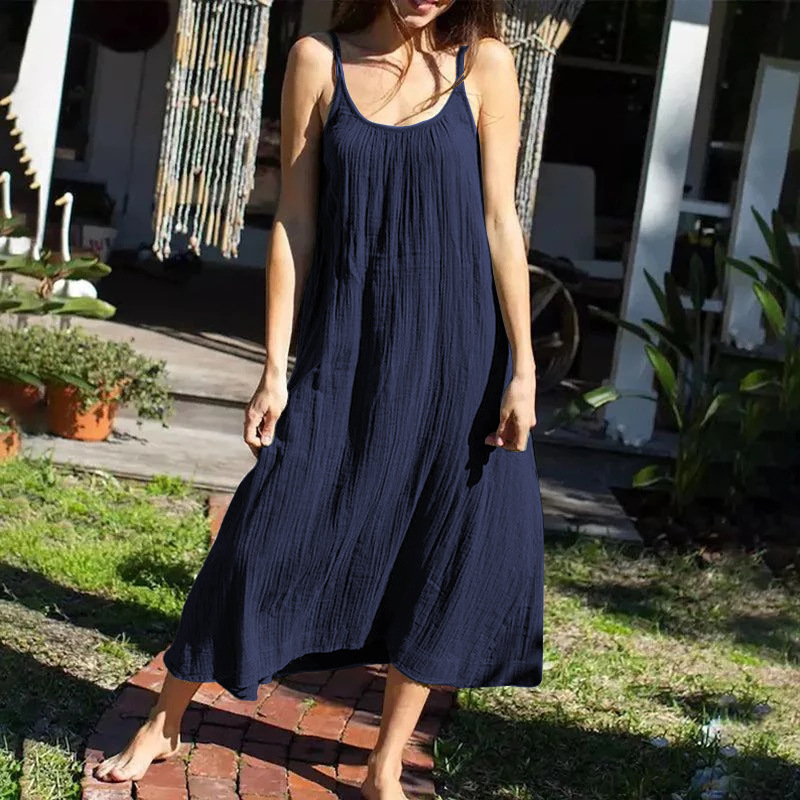 Backless Gauze Sleeveless Dress, picture 3 of 9