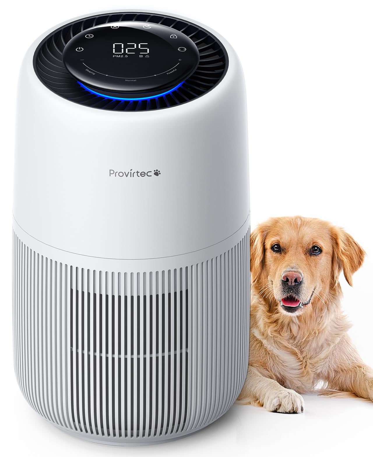 Pet Air Purifier  Enhanced Activated Carbon  Air Intake For Hair Odor Dander Allergies, 5-Stage H13 True HEPA, Pet Pre-Filter  PM2.5 Auto Mode For Bedroom HomeP