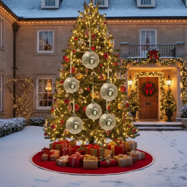 Set 3.9in Christmas Glass Ball Ornaments Tree Hanging Holiday Party Home Decor Gold - Shop at LoveMi