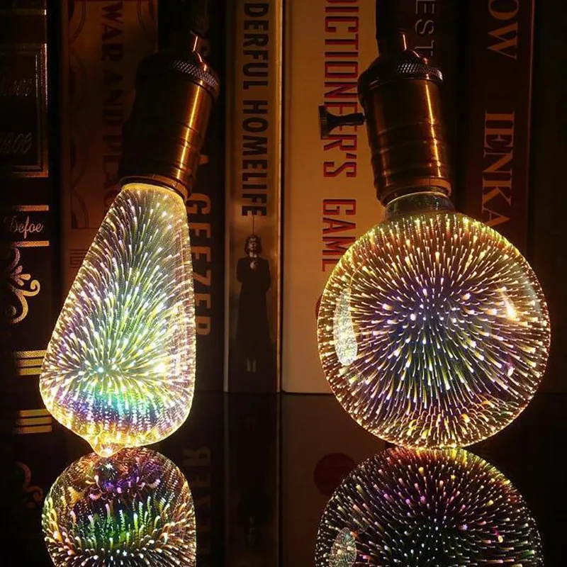 LED Light Bulb 3D Decoration Firework 110 220V ST64