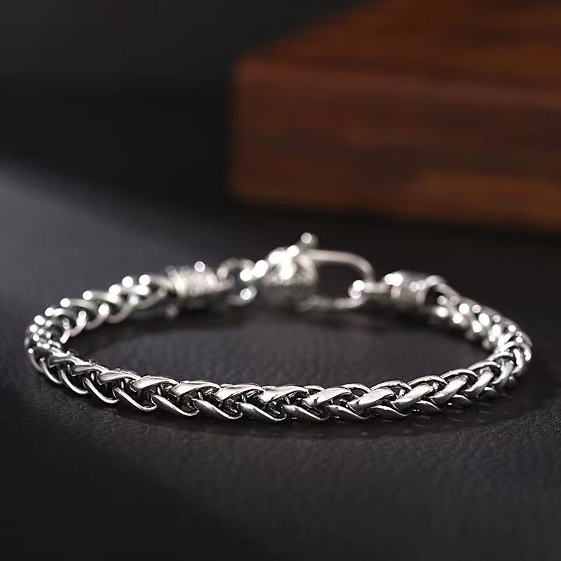 Title 5, Pulsera de hueso Moda masculina Retro Seis pala...