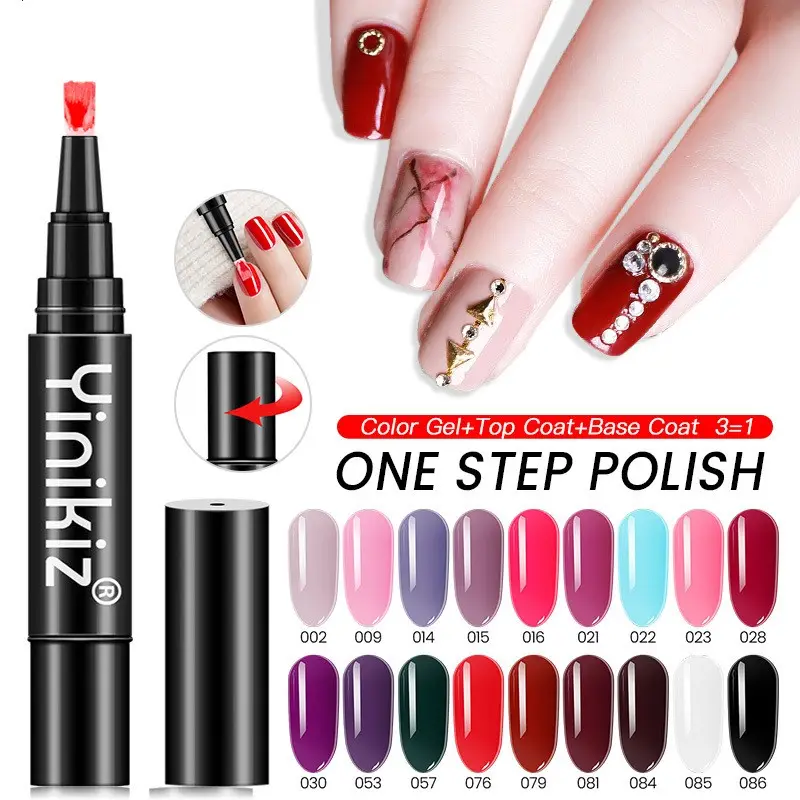 One Step Glue Solid Color Nail Polish