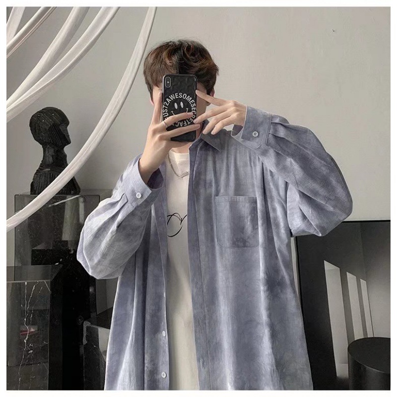 Ins Drop Feeling Long Sleeved Floral Shirt