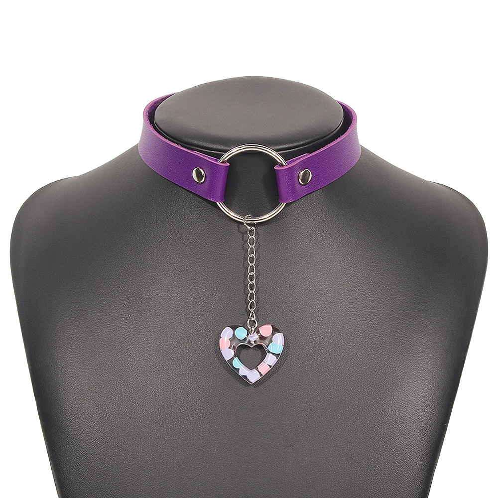 Personalized Neck Leather Metal Buckle Necklace