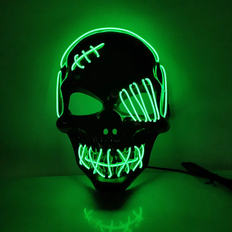 Scar One-eyed Pirate Mask Bloody Horror Cold Light Halloween Mask Led Glowing Mask – image 10