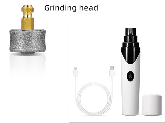 Rechargeable USB Pet Automatic Dog Nail Grinder Animal Clipper White Set A - Shop at LoveMi