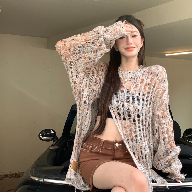 Pure Desire Hottie Knitted Long Sleeve Sunscreen Smock
